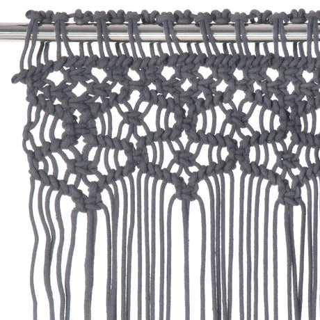 Vidaxl gordijn macramé 140x240 cm katoen antraciet