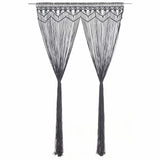 Vidaxl gordijn macramé 140x240 cm katoen antraciet