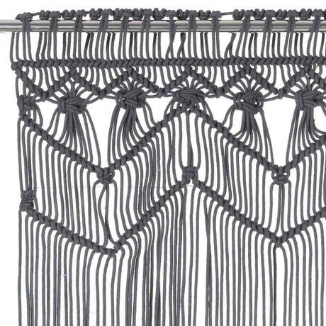 Vidaxl gordijn macramé 140x240 cm katoen antraciet