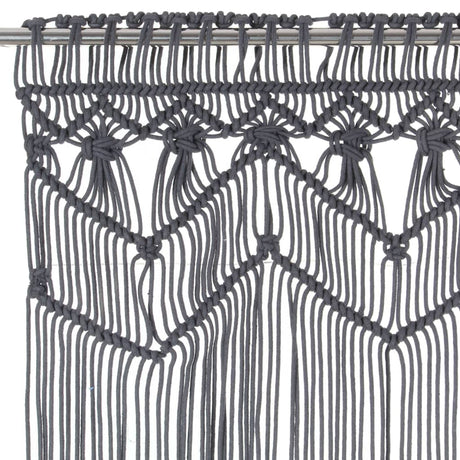 Vidaxl gordijn macramé 140x240 cm katoen antraciet