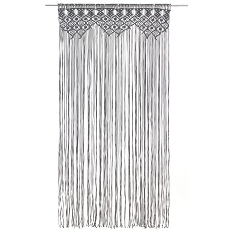 Vidaxl gordijn macramé 140x240 cm katoen antraciet