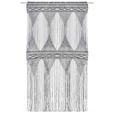 Vidaxl gordijn macramé 140x240 cm katoen antraciet