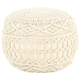 Vidaxl poef macramé handgemaakt 45x30 cm katoen