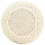 Vidaxl poef macramé handgemaakt 45x30 cm katoen