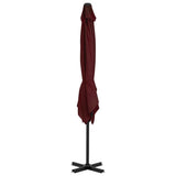 Vidaxl zweefparasol met aluminium paal 250x250 cm bordeauxrood