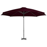 Vidaxl zweefparasol met aluminium paal 300 cm rood