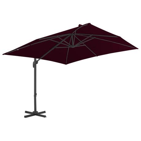 Vidaxl Floating parasol with aluminum pole 300x300 cm burgundy red