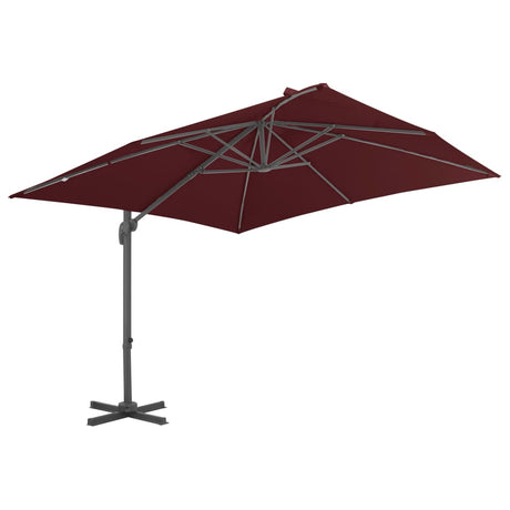 Vidaxl Floating parasol with aluminum pole 400x300 cm burgundy red