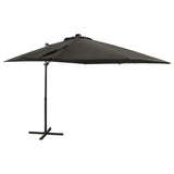 Vidaxl flydende parasol med stang og LED -belysning 250 cm Anthracite farve