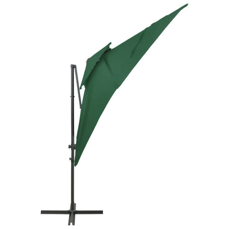 Vidaxl Floating parasol with double roof 250x250 cm green