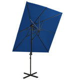 Vidaxl flytende parasol med dobbelttak 250x250 cm Azure Blue