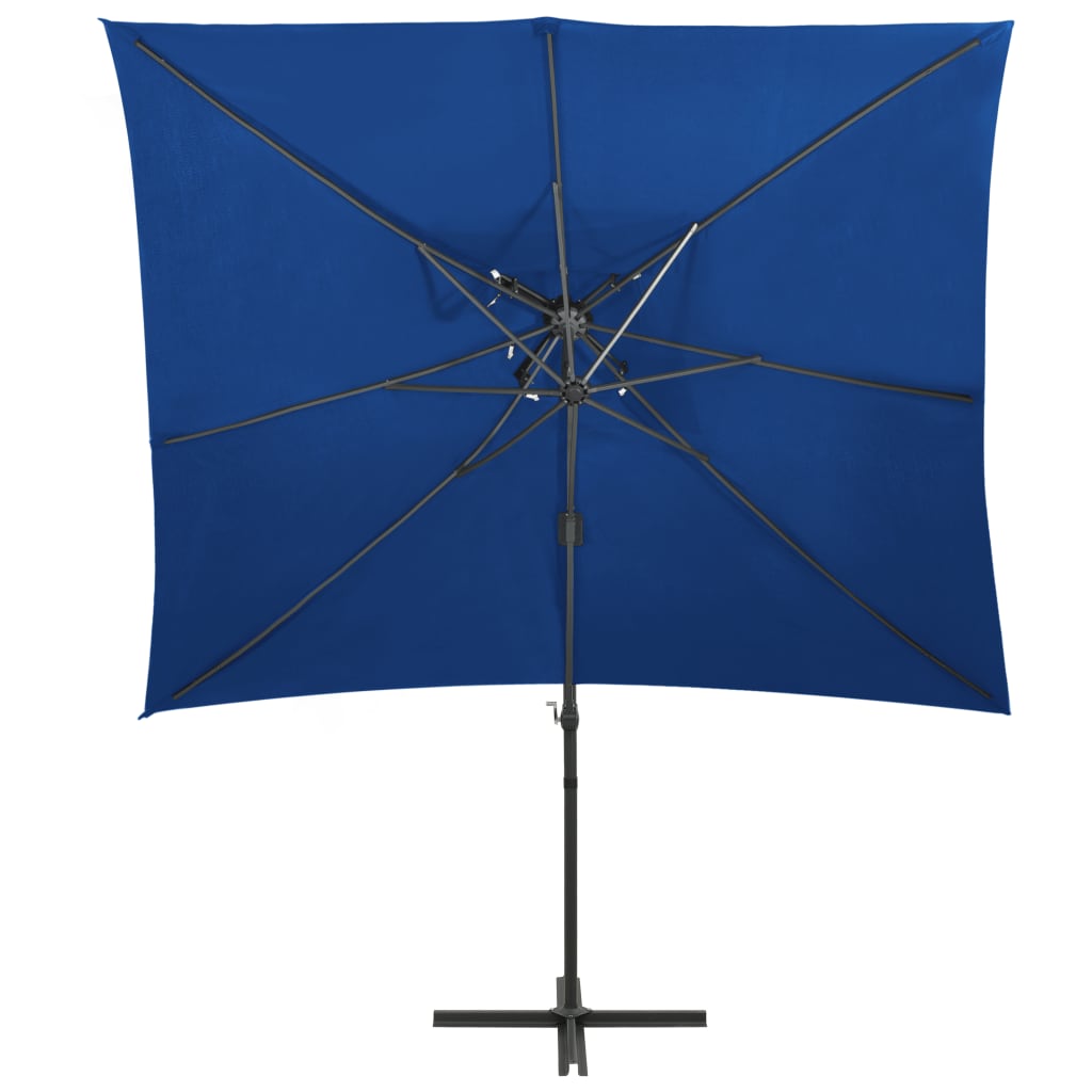 Vidaxl flytende parasol med dobbelttak 250x250 cm Azure Blue