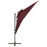 Vidaxl flytende parasol med dobbelttak 250x250 cm burgunder rød