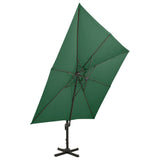 Vidaxl zweefparasol met dubbel dak 300x300 cm groen