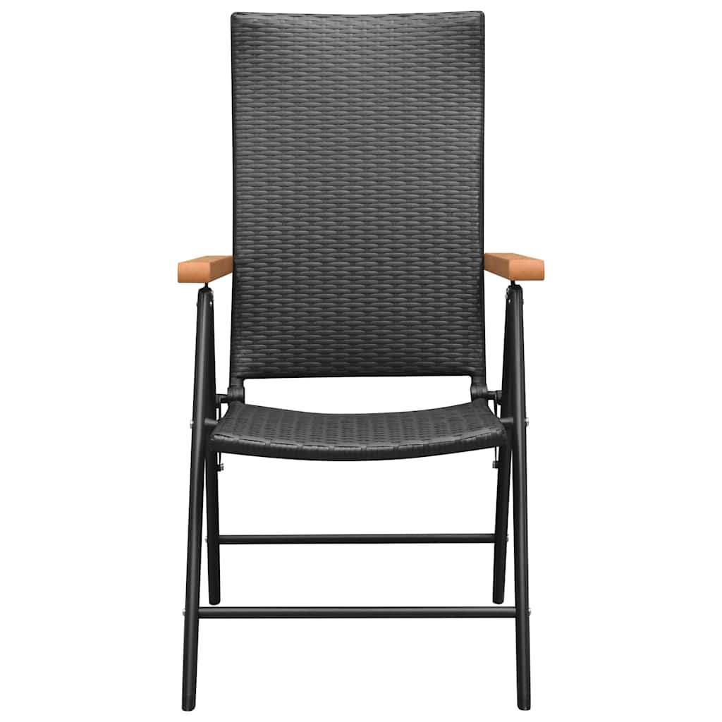 Vidaxl tuinstoelen 4 st poly rattan zwart