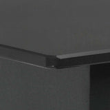 Vidaxl tuintafel 80x80x74 cm staal en glas zwart