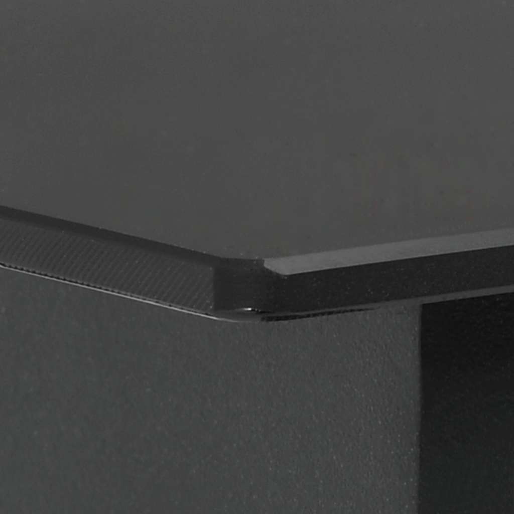 Vidaxl tuintafel 80x80x74 cm staal en glas zwart