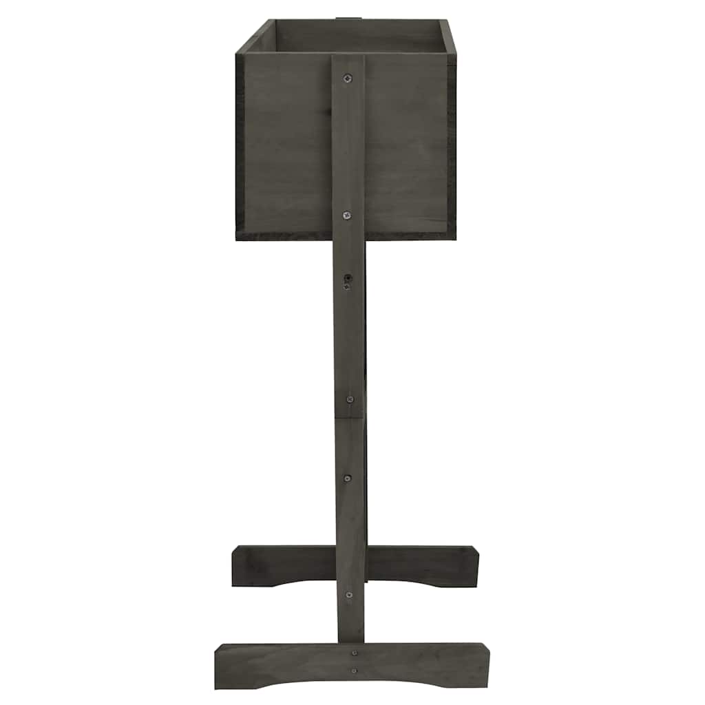 Vidaxl latwerkplantenbak 45x30x74 cm massief vurenhout grijs