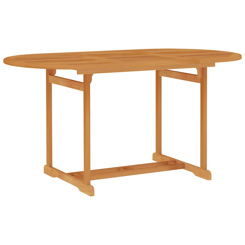 Vidaxl tuintafel 150x90x75 cm massief teakhout