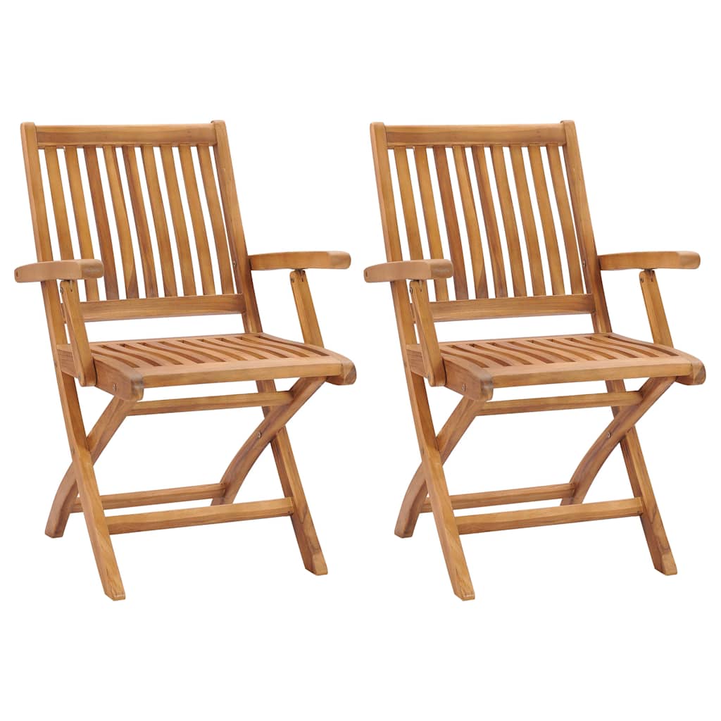 Vidaxl tuinstoelen 2 st inklapbaar massief teakhout