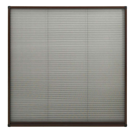 Vidaxl raamhor plissé 120x120 cm aluminium bruin