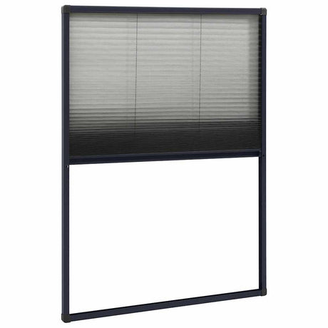 Vidaxl raamhor plissé 80x120 cm aluminium antracietkleurig