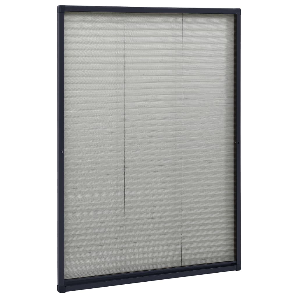 Okno vidaxl Plissé 80x120 cm aluminium antracytowe -