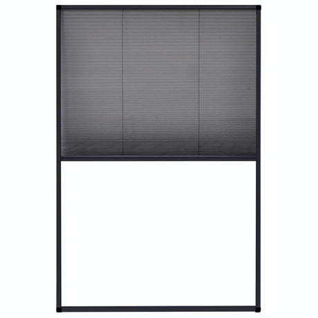Vidaxl raamhor plissé 80x120 cm aluminium antracietkleurig