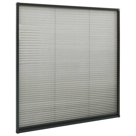 Vidaxl raamhor plissé 120x120 cm aluminium antraciet
