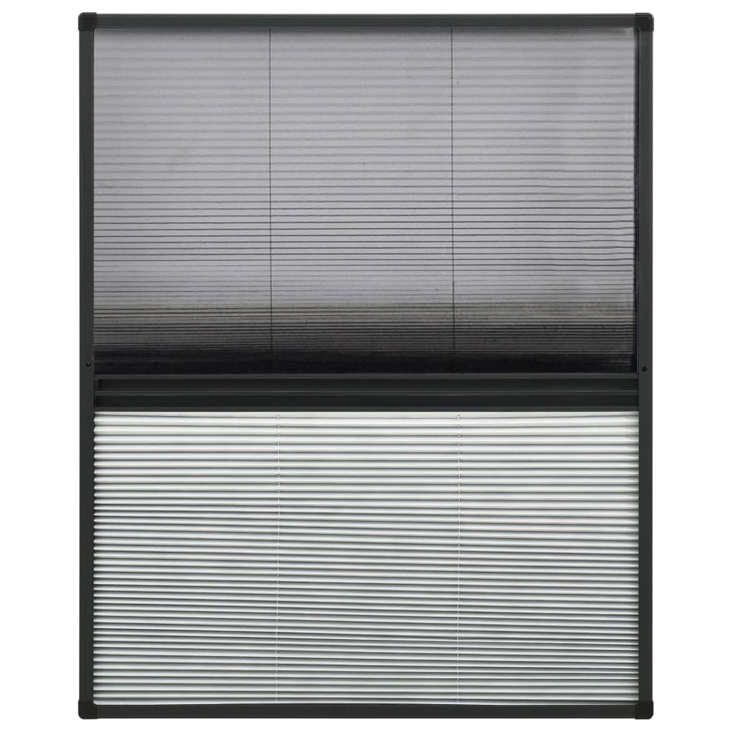 Vidaxl Raamhor Plissé z blazino 80x100 cm aluminij