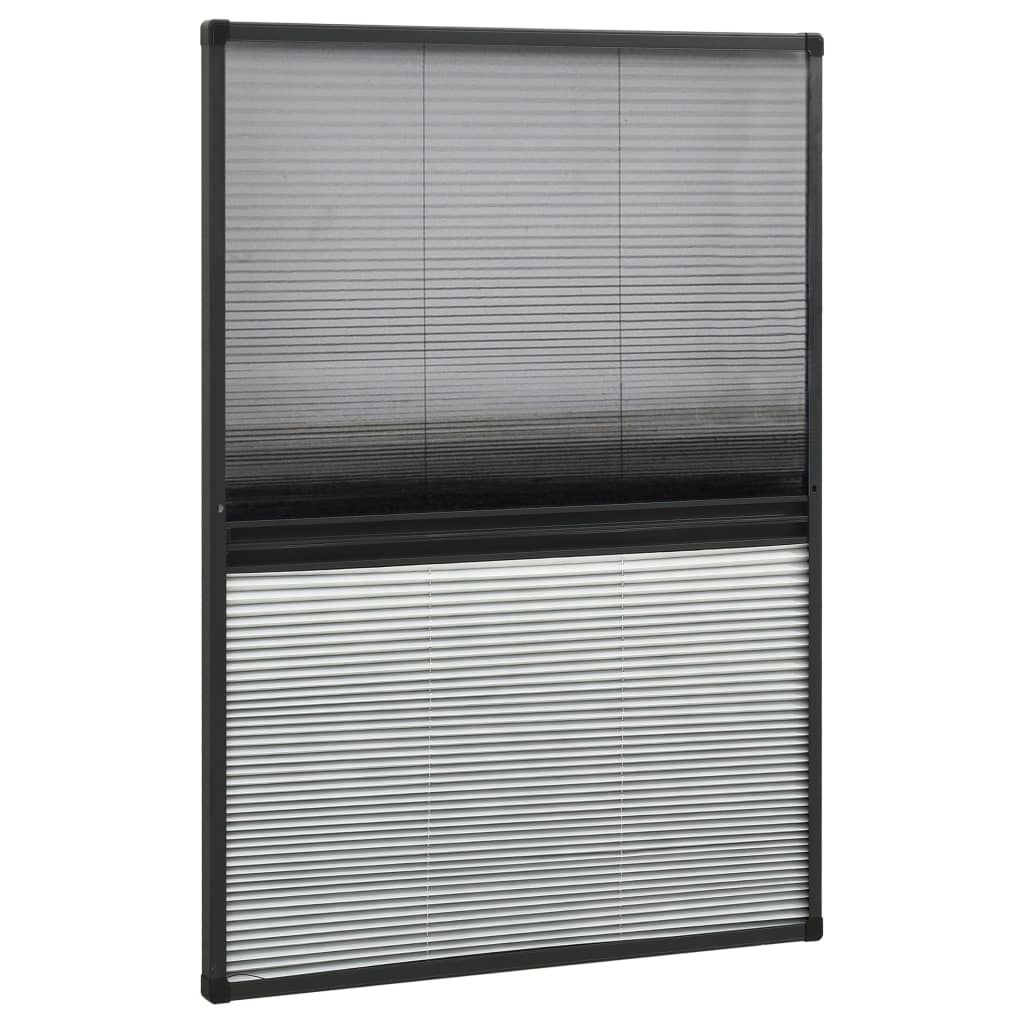 Vidaxl raamhor plissé met verduistering 80x120 cm aluminium