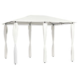 Vidaxl prieel met paalhoezen 160 g m² 3x4x2,6 m crèmekleurig