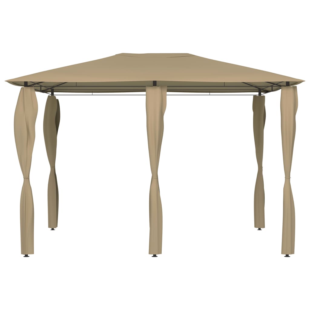 VIDAXL ARBOR Z PRZEWÓD POKRYWA 160 G m² 3x4x2,6 m Taupe