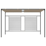 Arbor vidaxl avec toit extensible 180 g m² 3x4x2,3 m taupe