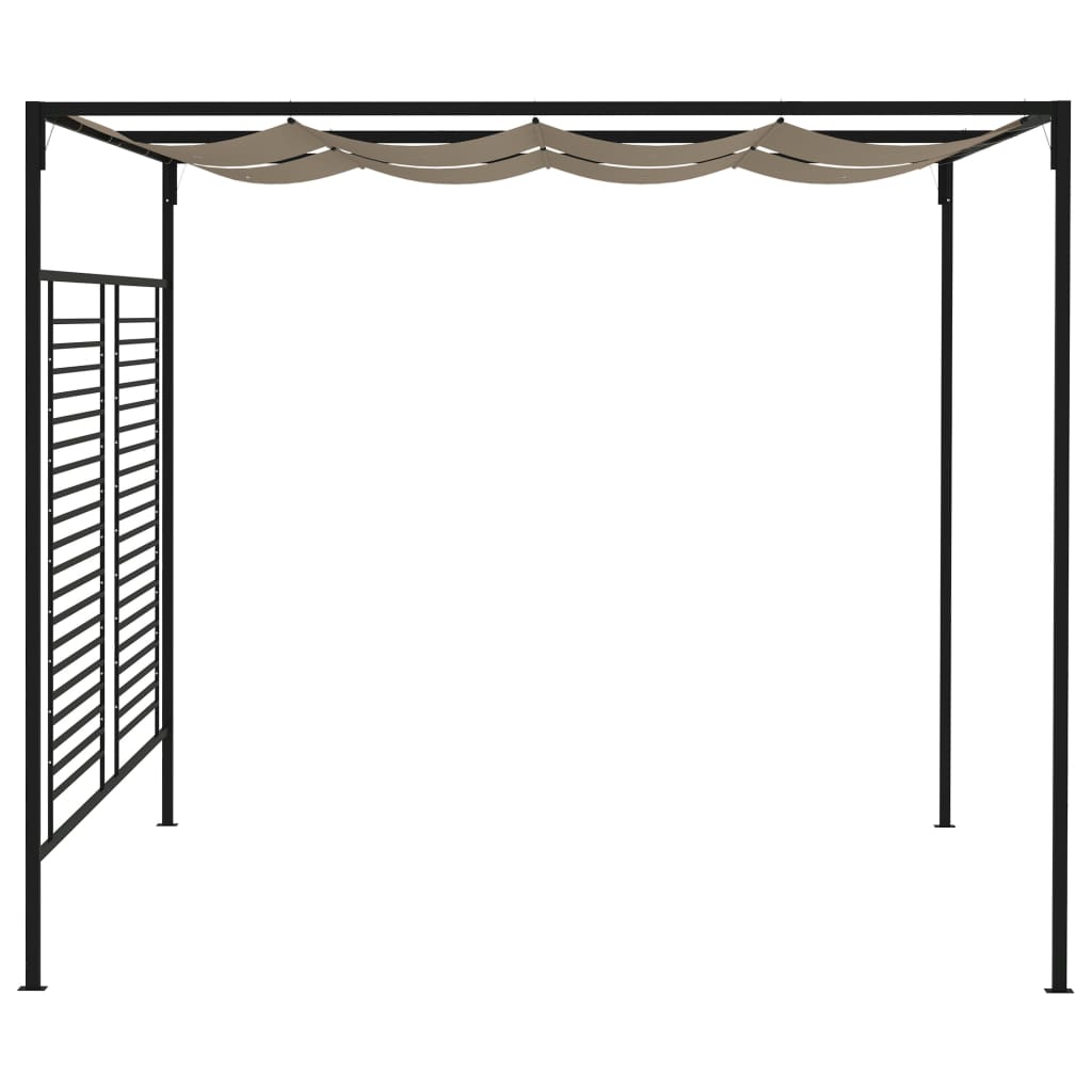 Arbor vidaxl avec toit extensible 180 g m² 3x4x2,3 m taupe