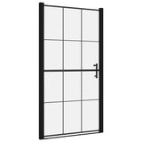 Vidaxl Duschdier 100x178 cm häerte Glas schwaarz