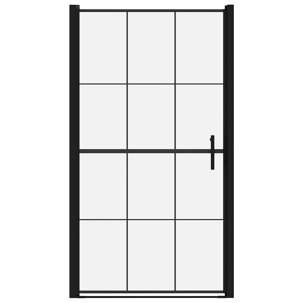 Vidaxl douchedeur 100x178 cm gehard glas zwart