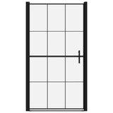 Vidaxl douchedeur 100x178 cm gehard glas zwart