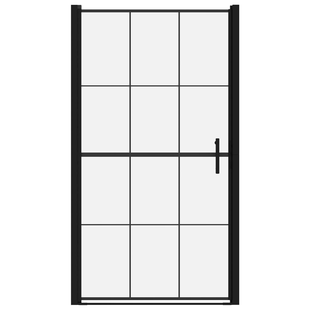 Vidaxl Duschdier 100x178 cm häerte Glas schwaarz