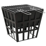 Vidaxl vuurplaats en barbecue 2-in-1 34x34x48 cm staal