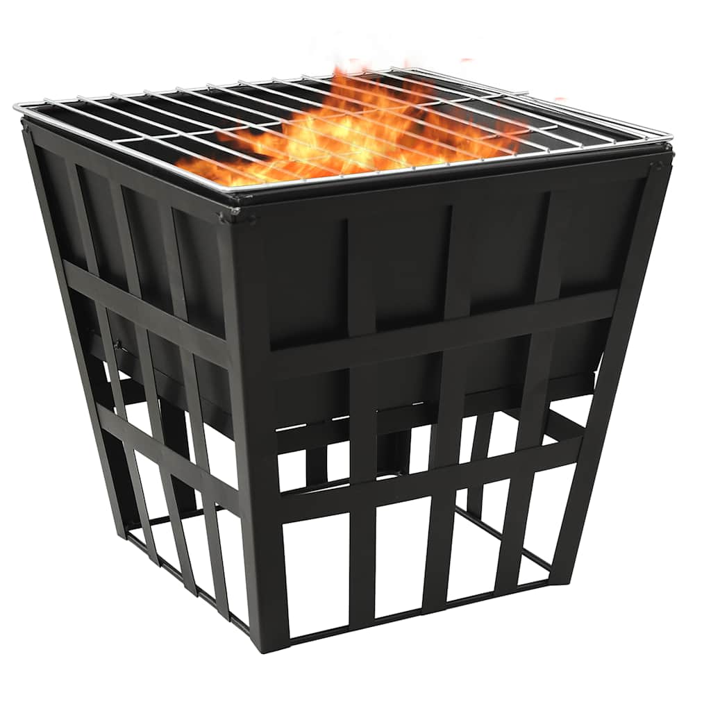 Vidaxl vuurplaats en barbecue 2-in-1 34x34x48 cm staal
