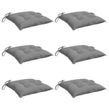 Vidaxl stoelkussens 6 st 40x40x7 cm oxford stof grijs