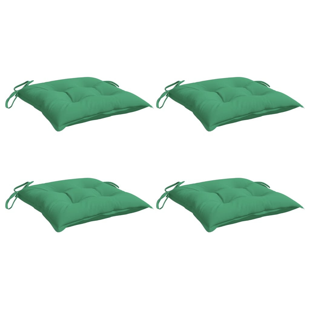 Blazine za stol vidaxl 4 pcs 40x40x7 cm Oxford tkanina zelena