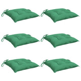 Vidaxl stoelkussens 6 st 40x40x7 cm oxford stof groen