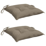 VIDAXL -Stuhlkissen 2 PCs 40x40x7 cm Oxford Stofftaupe