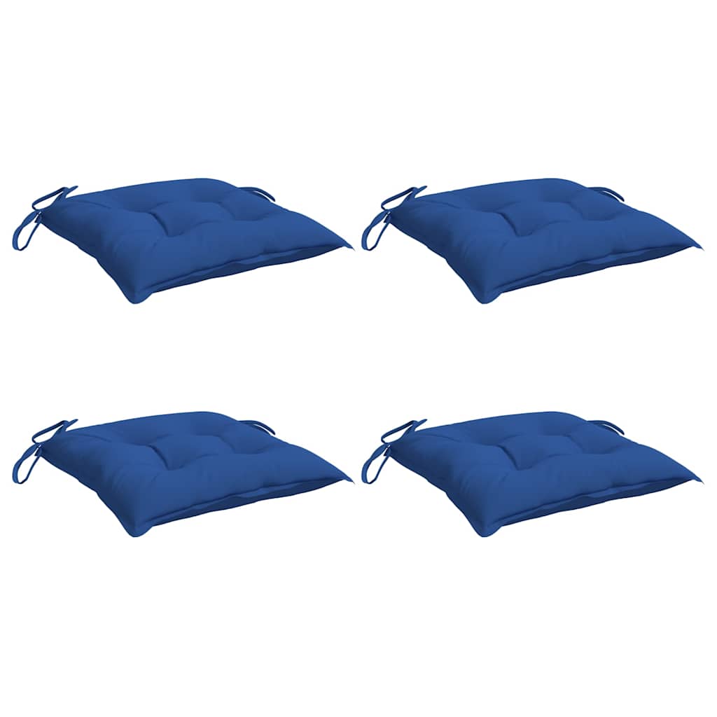 Vidaxl stoelkussens 4 st 40x40x7 cm oxford stof blauw