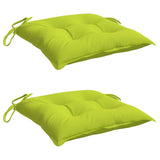 Coussins de chaise Vidaxl 2 pcs 40x40x7 cm Oxford tissu vert clair