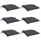 Vidaxl stoelkussens 6 st 50x50x7 cm oxford stof antracietkleurig