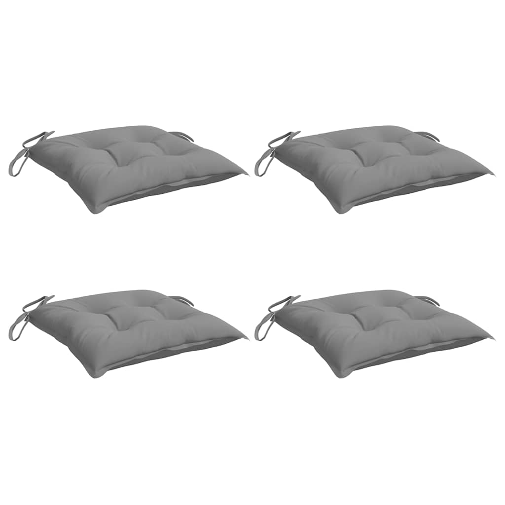 Vidaxl stoelkussens 4 st 50x50x7 cm oxford stof grijs