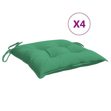 Vidaxl stoelkussens 4 st 50x50x7 cm oxford stof groen